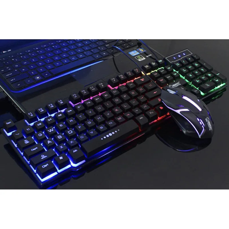 USB LED Membrane Mouse Gamer Keyboard Kit