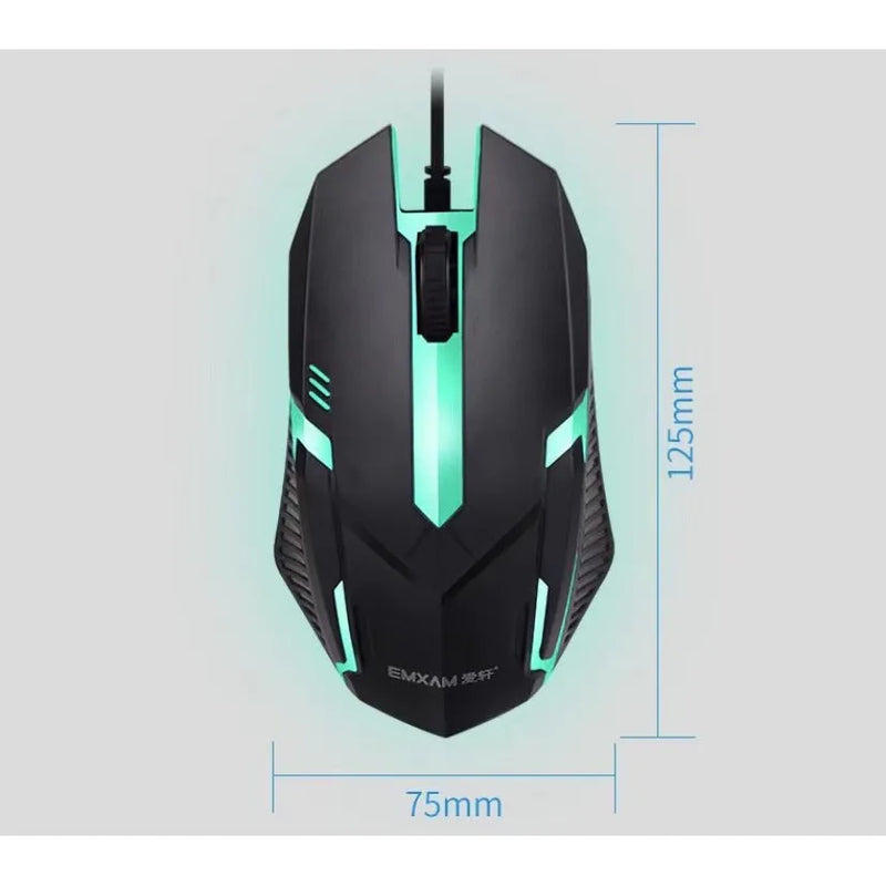 USB LED Membrane Mouse Gamer Keyboard Kit