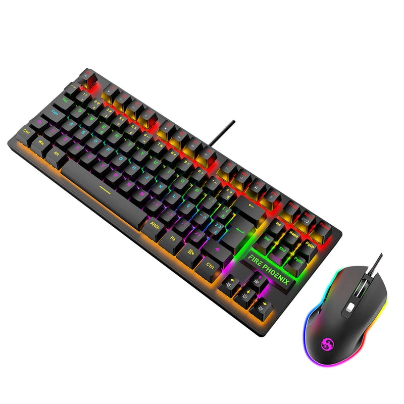 Abnt2 Gamer Rgb Switch Azul Be-k1 Mechanical Mouse Keyboard Kit