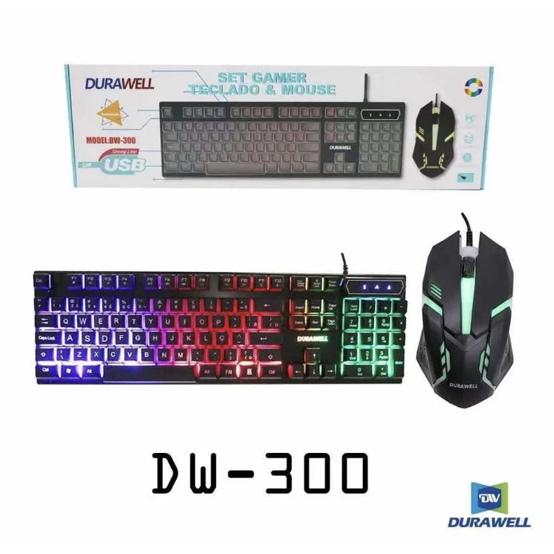 USB LED Membrane Mouse Gamer Keyboard Kit