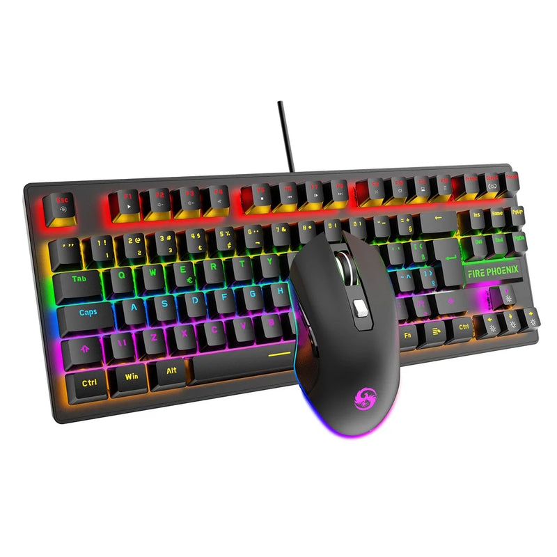 Abnt2 Gamer Rgb Switch Azul Be-k1 Mechanical Mouse Keyboard Kit