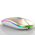 Mouse Sem Fio Wireless Com Bateria Interna Recarregavel 2,4 Ghz Led RGB Home Office